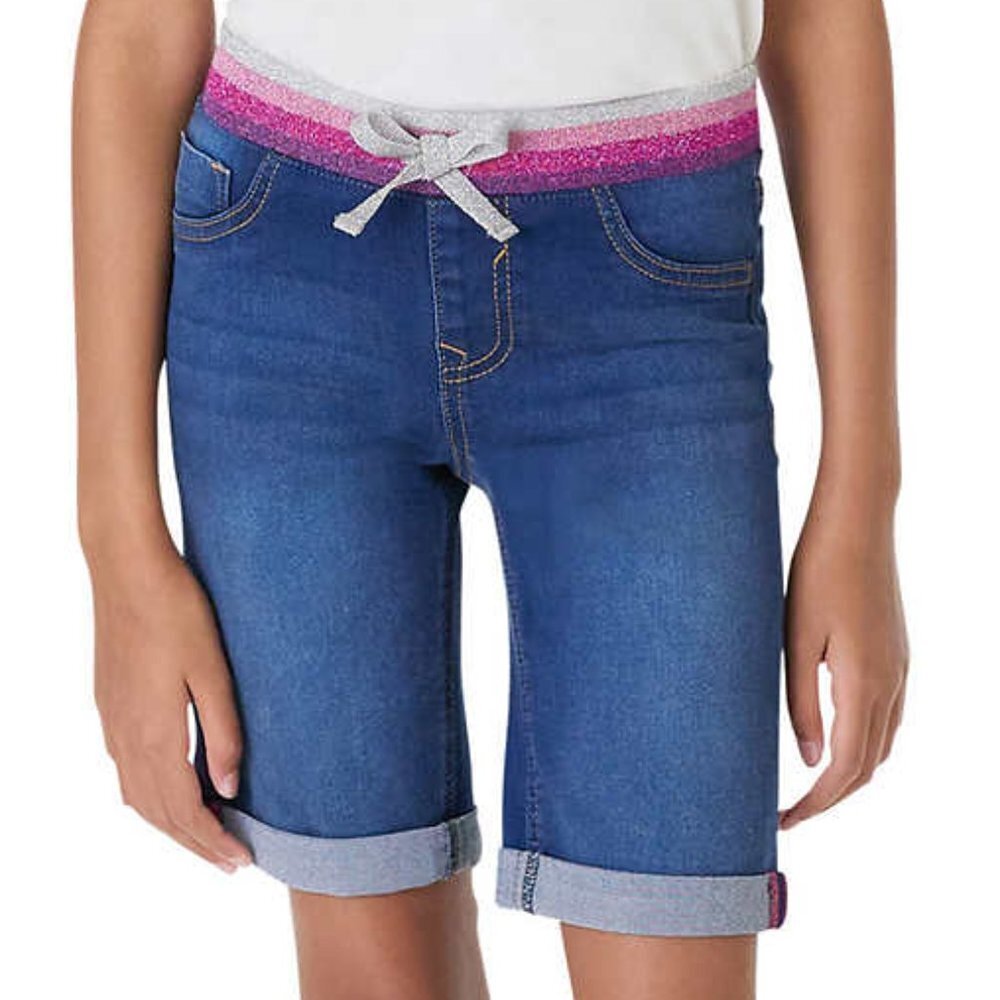 Vigoss Girls Demin Pull On Bermuda Shorts , size L (12/14) NWT